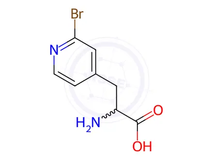 Chemical structure of 4-Pyridinepropionicacid,-alpha--amino-2-bromo-,DL-(8CI)