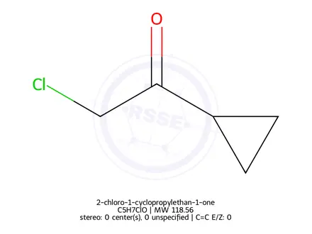 Chemical structure of 2-chloro-1-cyclopropylethan-1-one