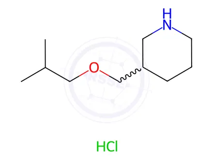 Chemical structure of (Isobutoxymethyl)piperidine hydrochloride