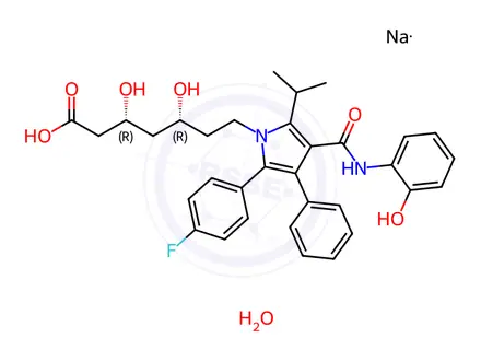 Chemical structure of 2-Hydroxy Atorvastatin Dihydrate Monosodium Salt