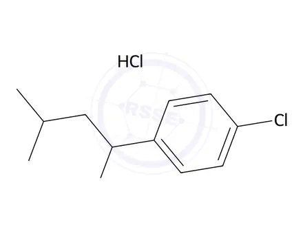 Chemical structure of 1-(4-Chlorophenyl)-3-methyl-butylamine hydrochloride