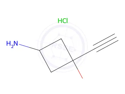Chemical structure of 3-amino-1-ethynyl-cyclobutanol;hydrochloride