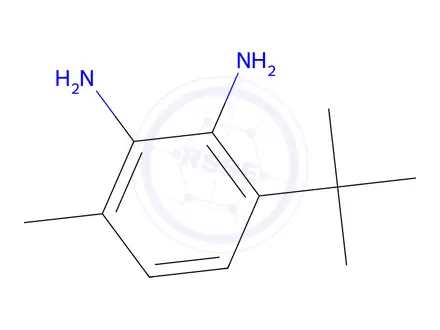 Chemical structure of 1,2-Benzenediamine, 3-(1,1-dimethylethyl)-6-methyl-