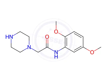 Chemical structure of N-(2,5-Dimethoxyphenyl)-2-piperazin-1-ylacetamide dihydrochloride