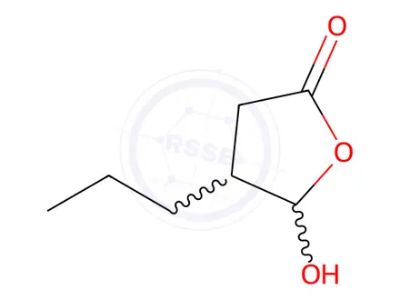 Chemical structure of 5-hydroxy-4-propyldihydrofuran-2-one