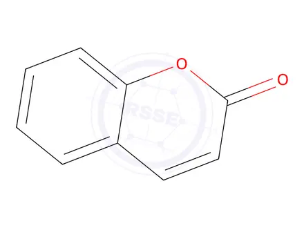 Chemical structure of Coumarin in acetonitrile