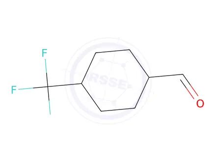 Chemical structure of trans-4-(trifluoromethyl)cyclohexanecarbaldehyde