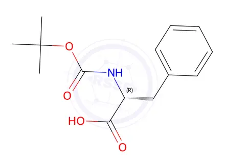 Chemical structure of N-(tert-Butoxycarbonyl)-D-phenylalanine
