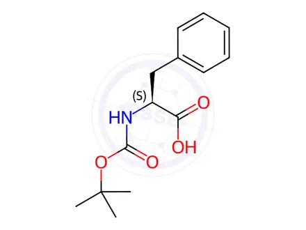 Chemical structure of N-Boc-L-phenylalanine