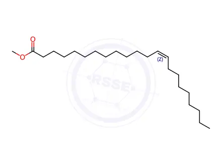 Chemical structure of Methyl docosenoate (cis-13) (erucic acid methyl ester) (C22:1)