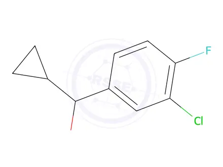 Chemical structure of (3-Chloro-4-fluorophenyl)(cyclopropyl)methanol