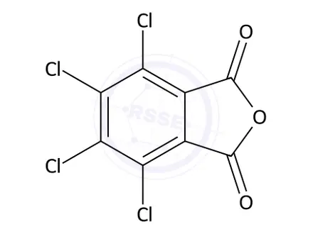 Chemical structure of 1,3-Isobenzofurandione, 4,5,6,7-tetrachloro-, polymer with 1,2-ethanediol and 2,5-furandione