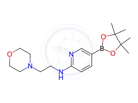 Chemical structure of 2-(2-Morpholinoethylamino)pyridine-5-boronic acid, pinacol ester