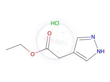Chemical structure of (1H-Pyrazol-4-yl)-acetic acid ethyl ester hydrochloride