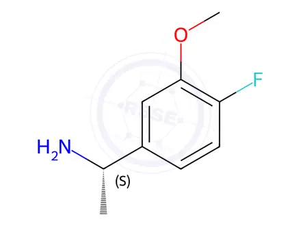 Chemical structure of (1S)-1-(4-fluoro-3-methoxyphenyl)ethanamine