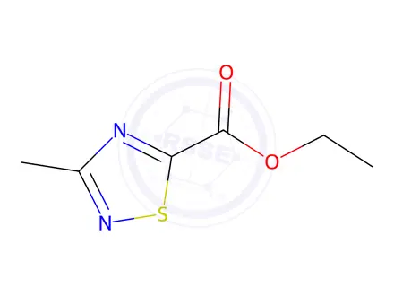 Chemical structure of ethyl 3-methyl-1,2,4-thiadiazole-5-carboxylate