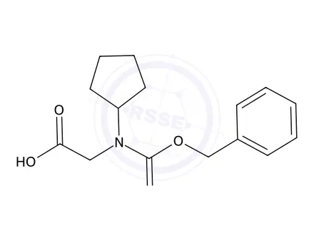 Chemical structure of N-((Benzyloxy)carbonyl)-N-cyclopentylglycine