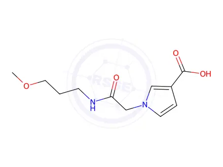 Chemical structure of 1-(2-((3-methoxypropyl)amino)-2-oxoethyl)-1h-pyrrole-3-carboxylic acid