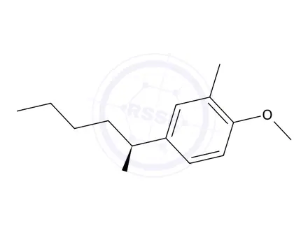 Chemical structure of (S)-1-(4-methoxy-3-methylphenyl)pentan-1-amine