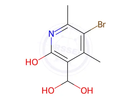 Chemical structure of (5-Bromo-2-hydroxy-4,6-dimethyl-pyridin-3-yl)-methanediol