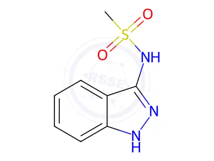 Chemical structure of N-(1H-indazol-3-yl)methanesulfonamide