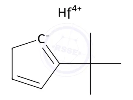 Chemical structure of BIS(T-BUTYLCYCLOPENTADIENYL)HAFNIUM DICHLORIDE