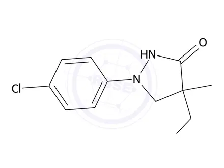Chemical structure of 1-(4-Chlorophenyl)-4-(hydroxymethyl)-4-methylpyrazolidin-3-one