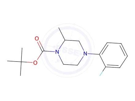 Chemical structure of tert-Butyl 4-(2-Fluorophenyl)-2-methylpiperazine-1-carboxylate