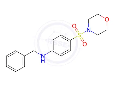 Chemical structure of N-benzyl-4-(morpholinosulfonyl)aniline