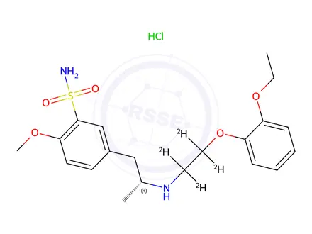 Chemical structure of (R)-5-(2-((2-(2-Ethoxyphenoxy)ethyl-1,1,2,2-d4)amino)propyl)-2-methoxybenzenesulfonamide hydrochloride