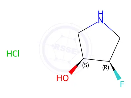 Chemical structure of (3S,4R)-4-fluoropyrrolidin-3-ol hydrochloride