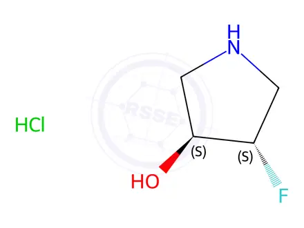 Chemical structure of (3S,4S)-4-fluoropyrrolidin-3-ol hydrochloride