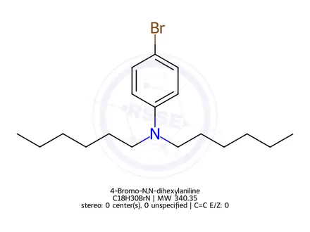 Chemical structure of 4-Bromo-N,N-dihexylaniline
