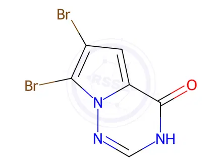 Chemical structure of 6,7-Dibromopyrrolo[2,1-f][1,2,4]triazin-4(1H)-one