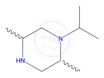 Chemical structure of Piperazine, 2,5-dimethyl-1-(1-methylethyl)-(9CI)