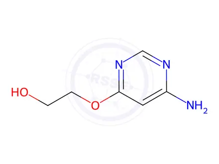 Chemical structure of Ethanol, 2-[(6-amino-4-pyrimidinyl)oxy]-(9CI)