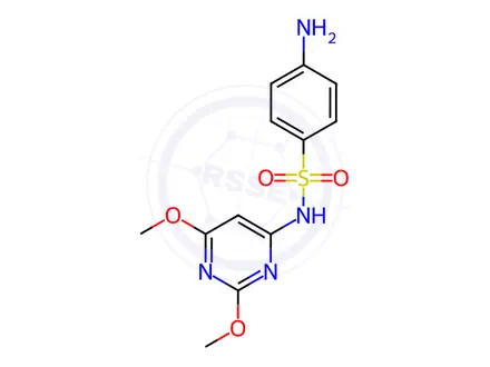 Chemical structure of Sulfadimethoxine