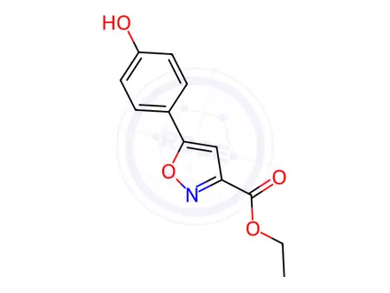 Chemical structure of Ethyl 5-(4-hydroxyphenyl)isoxazole-3-carboxylate