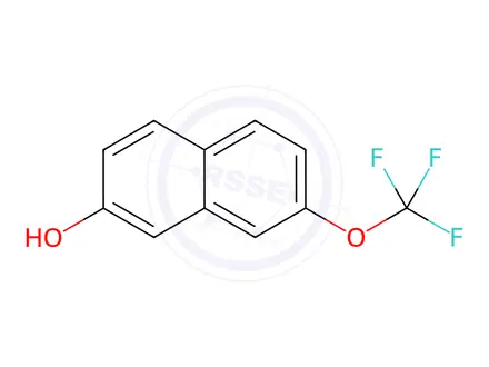 Chemical structure of 2-Naphthalenol, 7-(trifluoromethoxy)-