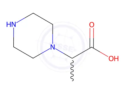 Chemical structure of 2-(Piperazin-1-yl)propanoic acid dihydrate