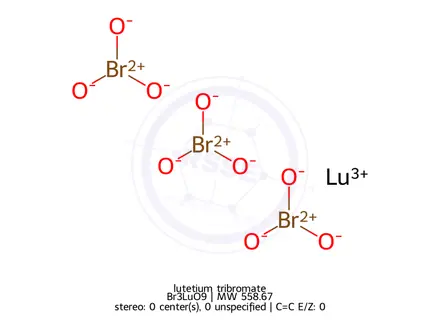 Chemical structure of lutetium tribromate