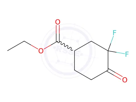 Chemical structure of Ethyl 3,3-difluoro-4-oxocyclohexane-1-carboxylate