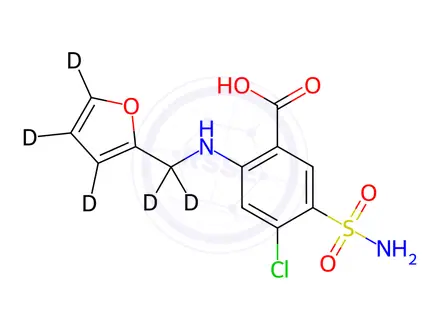 Chemical structure of Furosemide-[D5]