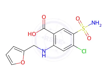 Chemical structure of Furosemide in methanol