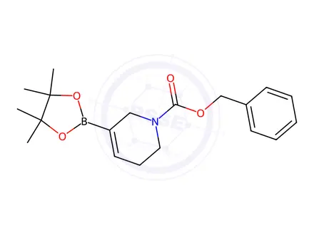 Chemical structure of Benzyl 3-(4,4,5,5-Tetramethyl-1,3,2-dioxaborolan-2-yl)-5,6-dihydropyridine-1(2H)-carboxylate