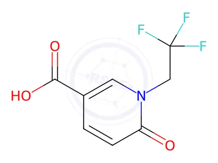 Chemical structure of 6-Oxo-1-(2,2,2-trifluoroethyl)-1,6-dihydropyridine-3-carboxylic acid