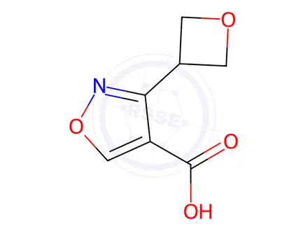 Chemical structure of 3-(Oxetan-3-yl)isoxazole-4-carboxylic acid