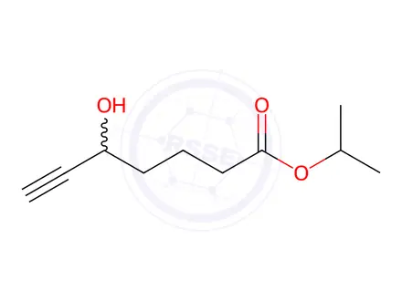 Chemical structure of (5S)-5-Hydroxy-6-heptynoic Acid 1-Methylethyl Ester